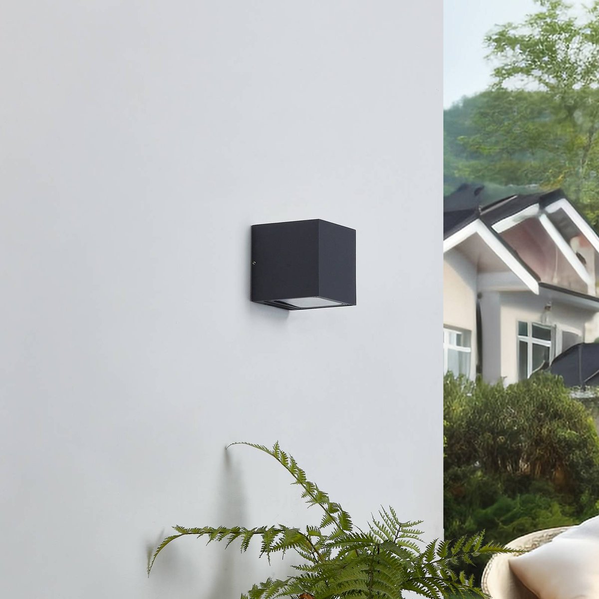 Applique extérieure en aluminium moderneLED gris foncé, LUCANDE