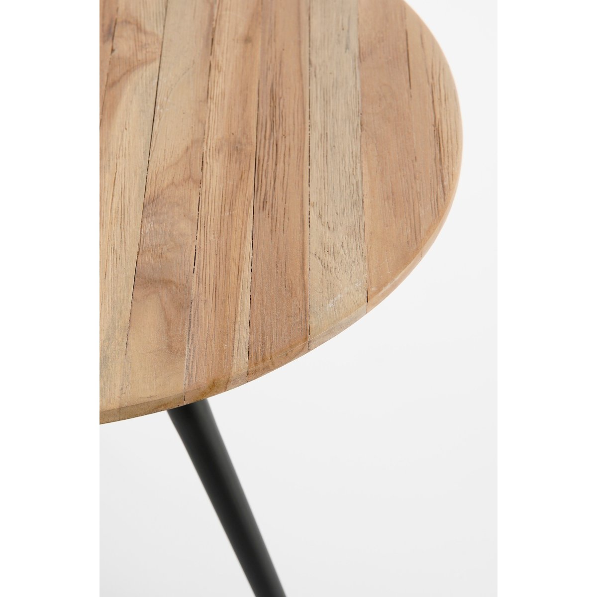 Lot de 2 tables d'appoint Ø50 cm JAILEY brun, MICA DECORATIONS