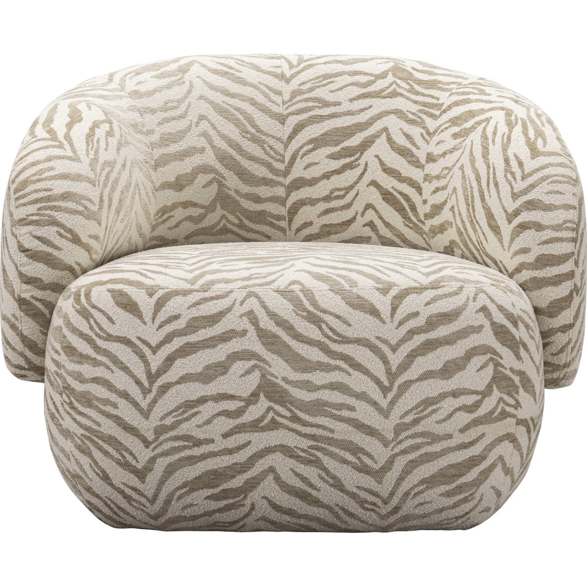 Fauteuil lounge motif tigre beige motif tigre, RECOLLECTION