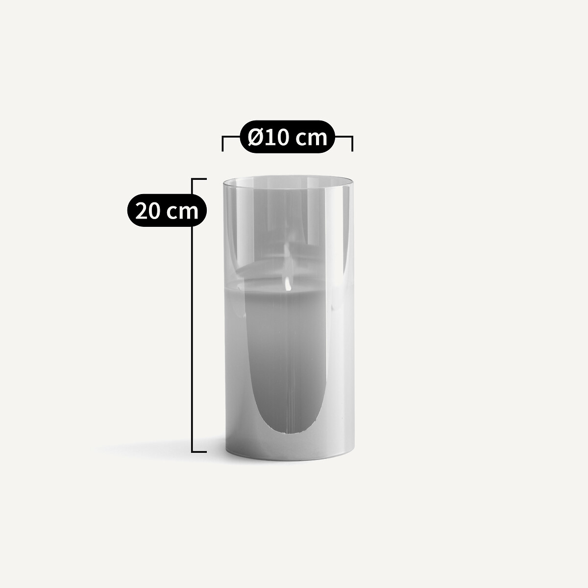 Bougie LED, H20 cm, Luma ambre, AM.PM