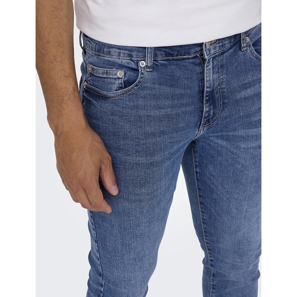 Jean slim stretch Loom bleu denim, ONLY & SONS