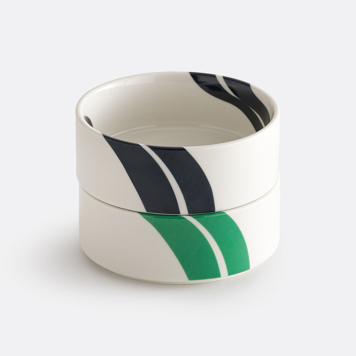 Set de 2 bols apéritifs en céramique, SONGE vert/bleu, MAPOÉSIE X LA REDOUTE INTÉRIEURS
