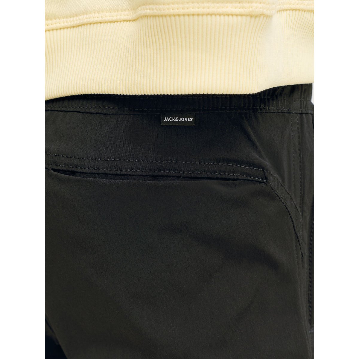 Short Cargo noire - black, JACK & JONES JUNIOR