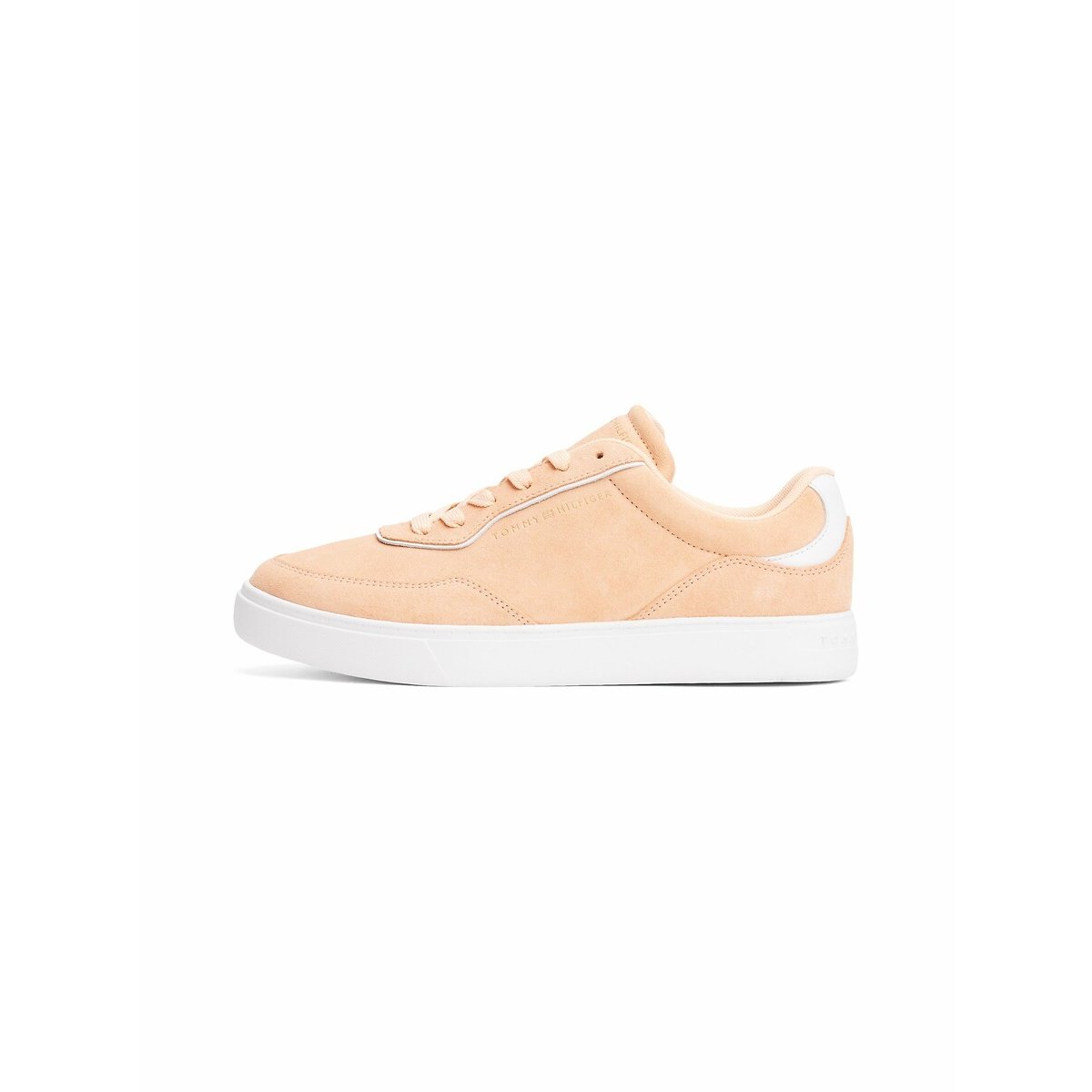 Baskets en cuir suède Casual orange, TOMMY HILFIGER