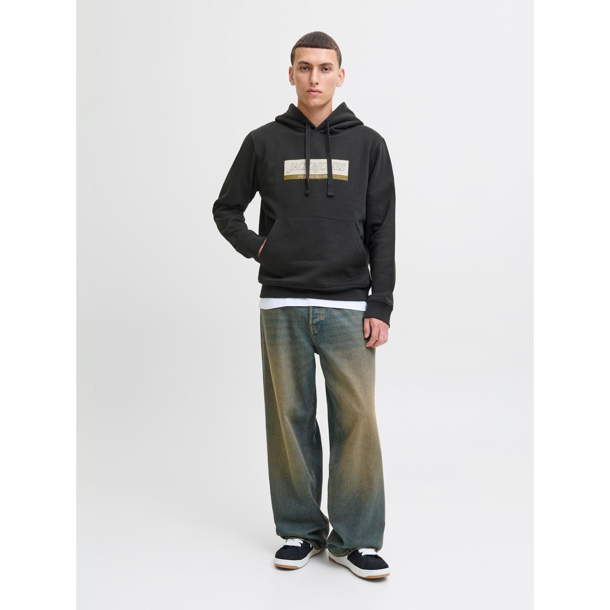 Sweat À Capuche black 1, JACK & JONES