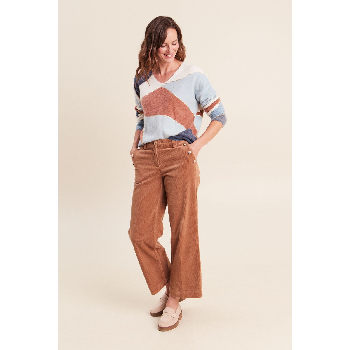 Pull manches longues multicolore, BREAL