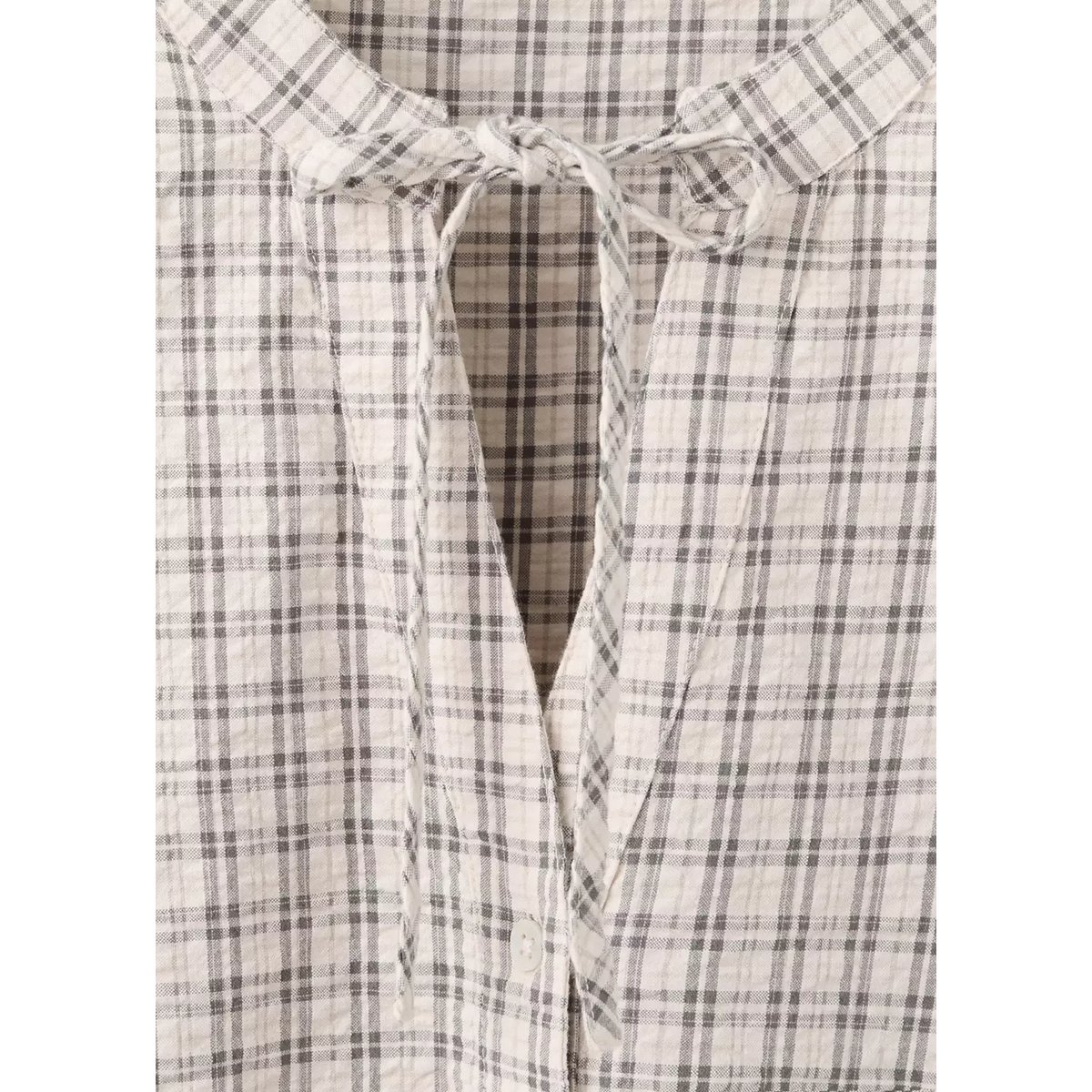 Blouse coton col à volant blanc cassé, MANGO TEEN