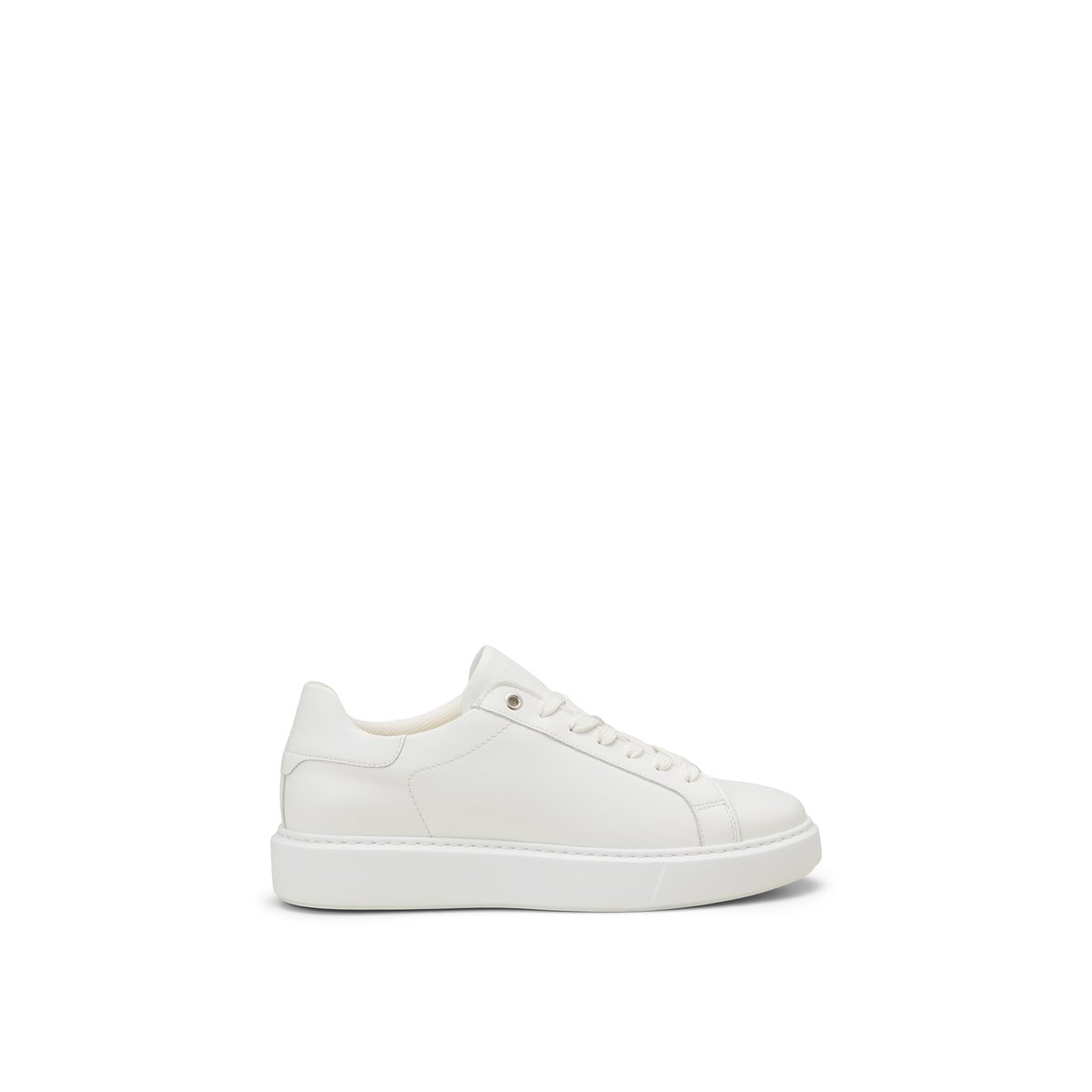 Sneaker Modèle Cedric en cuir de vache noble blanc, MARC O'POLO