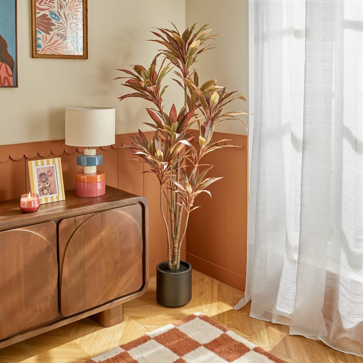 Dracena artificiel EDI rouge, ATMOSPHERA