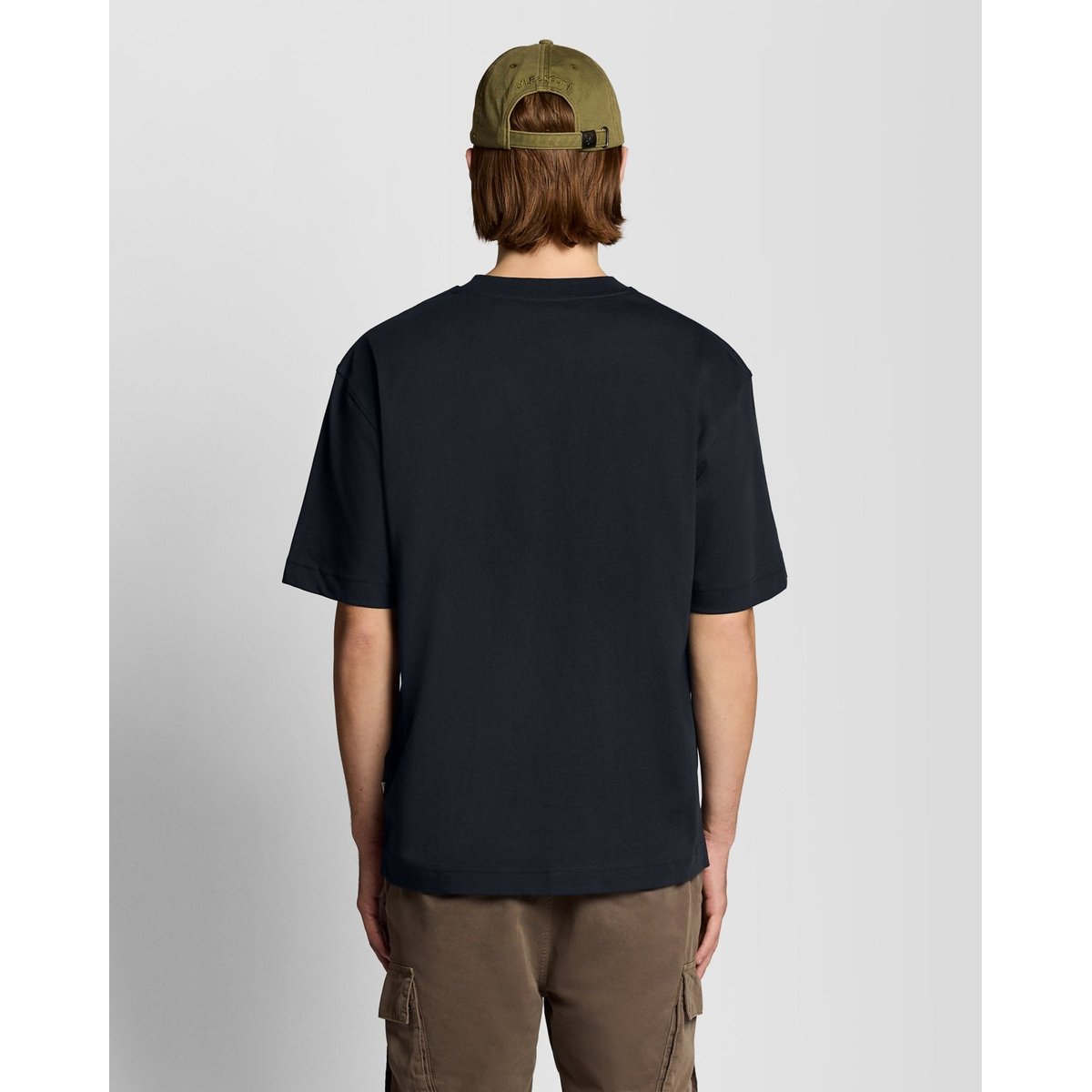 T-shirt botanique brodé poche bleu foncé marine, LYLE & SCOTT