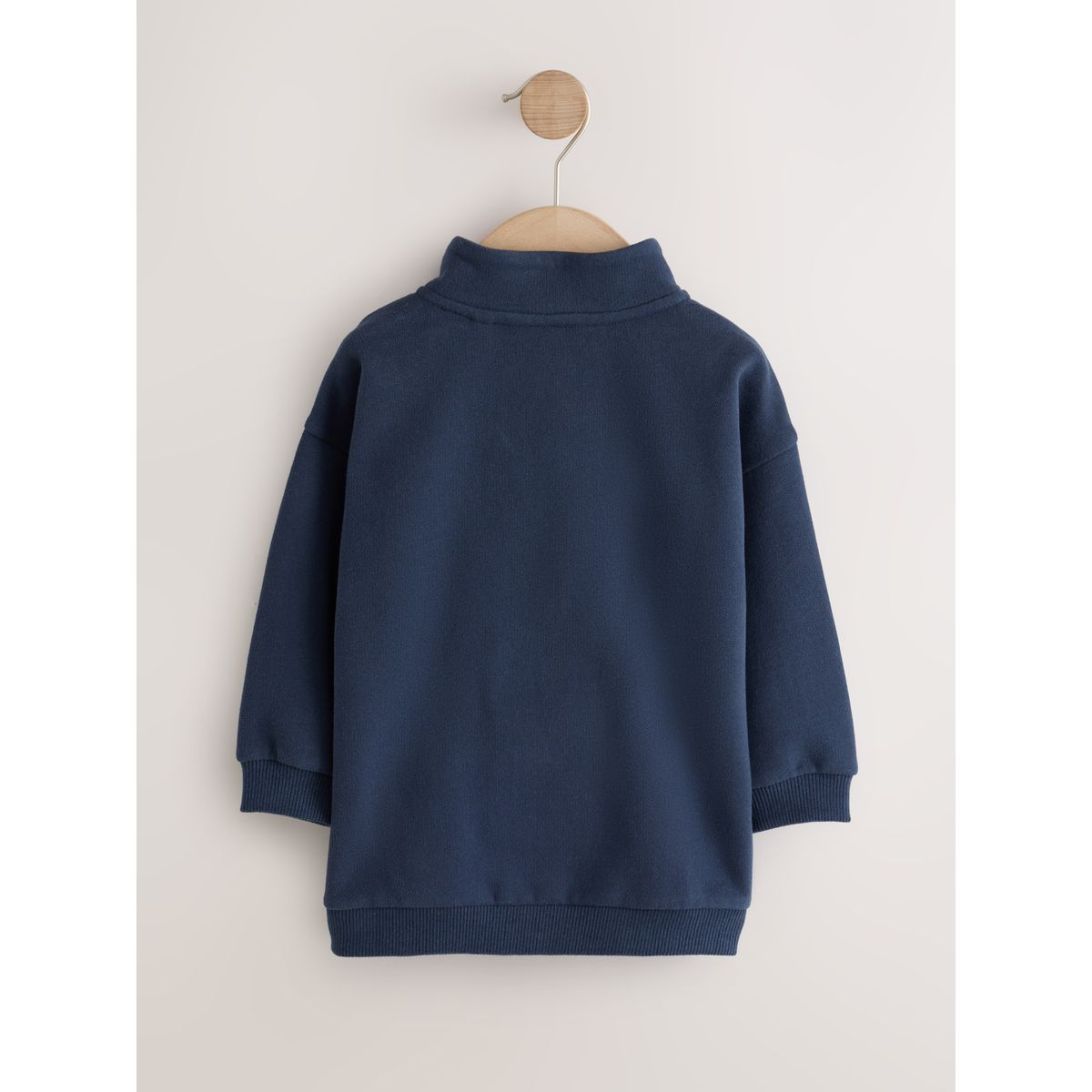 Sweat doux à col semi-zippé bleu marine, NEXT
