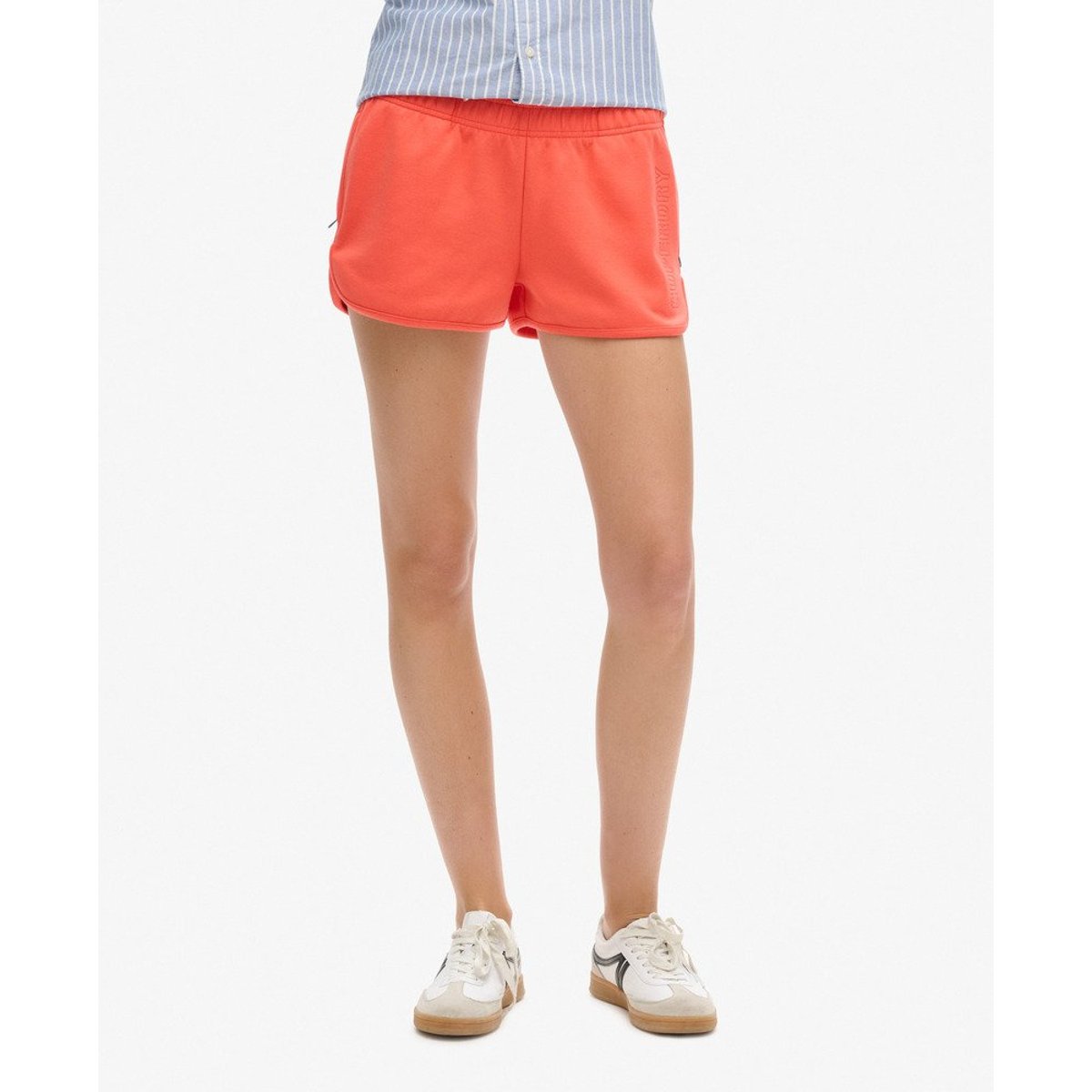 Short de sport Tech Racer corail chaud, SUPERDRY