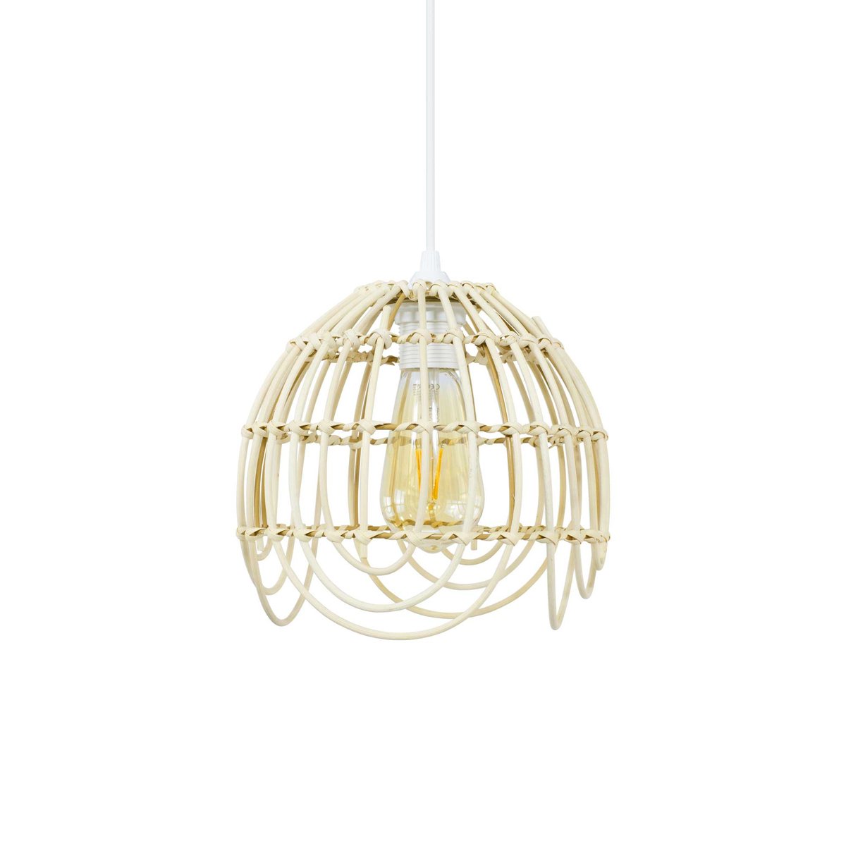 Suspension en rotin petit modèle, PALMITE naturel, C-CREATION
