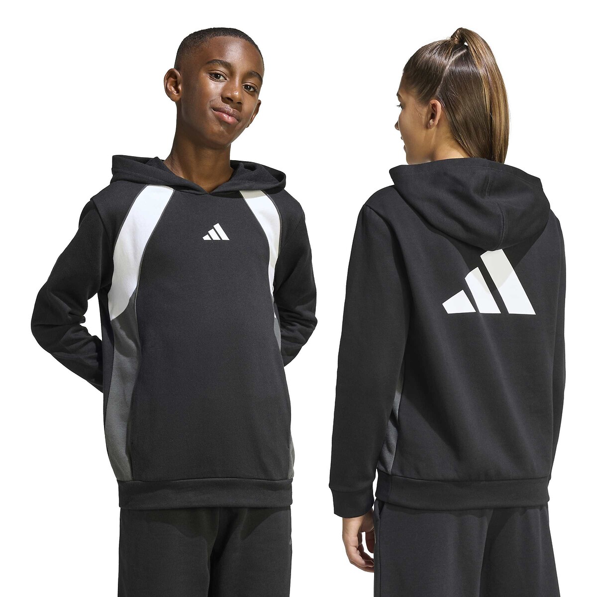 Sweat à capuche 7/8-15/16 ans noir, ADIDAS SPORTSWEAR