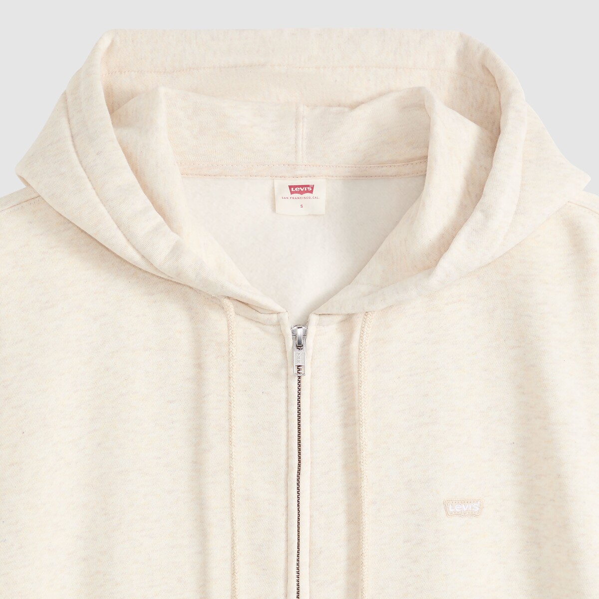 Sweat zippé à capuche ecru, LEVI'S
