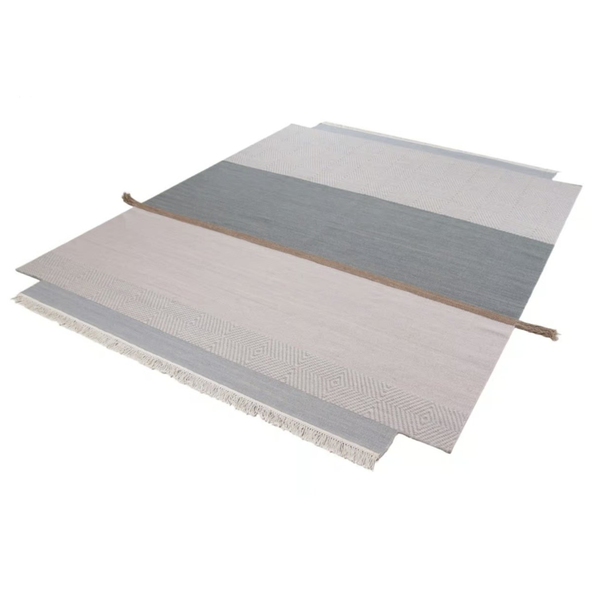 Tapis Kilim authentique en laine SALA bleu, NOVATREND