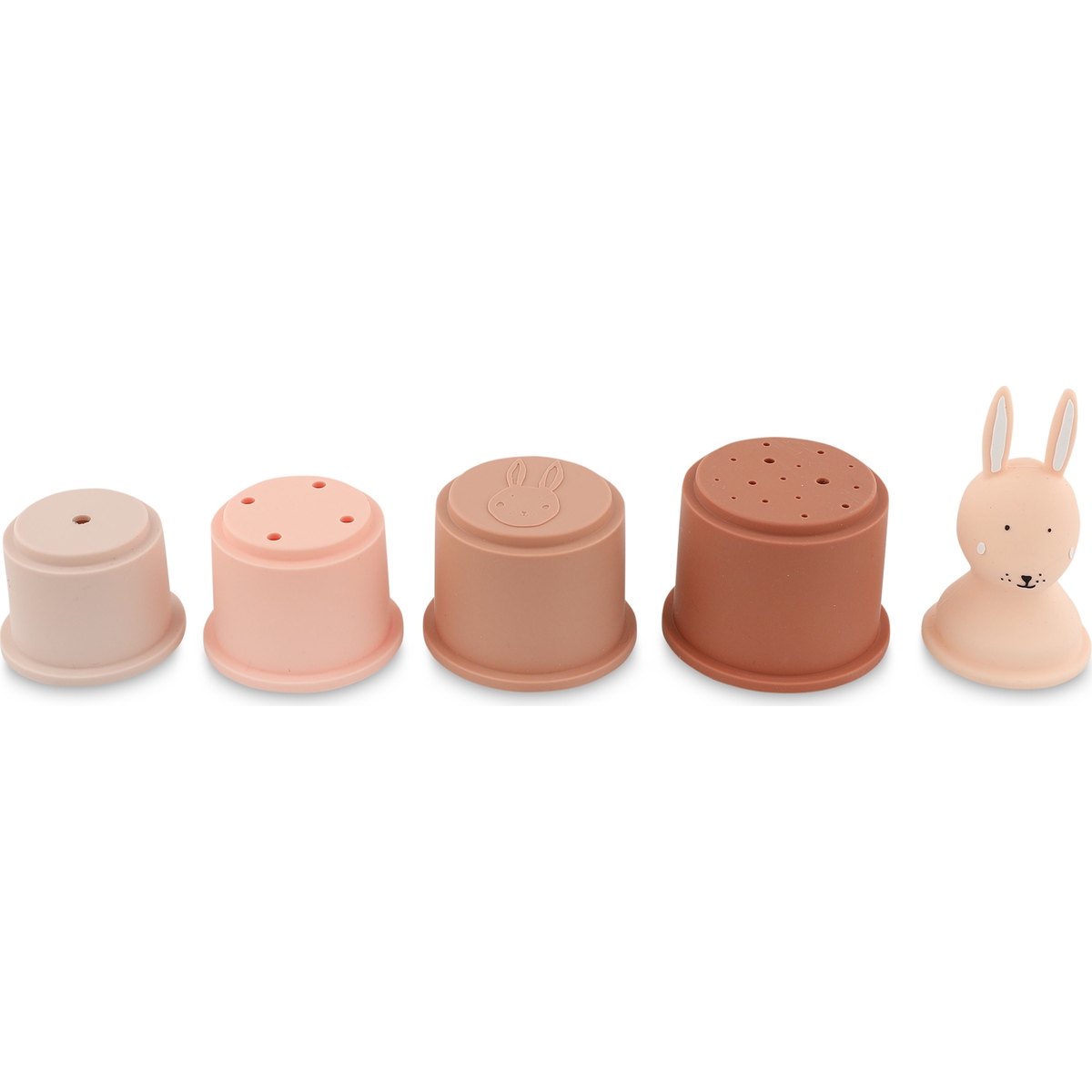 Jouets de bain gobelets empilables rose, TRIXIE