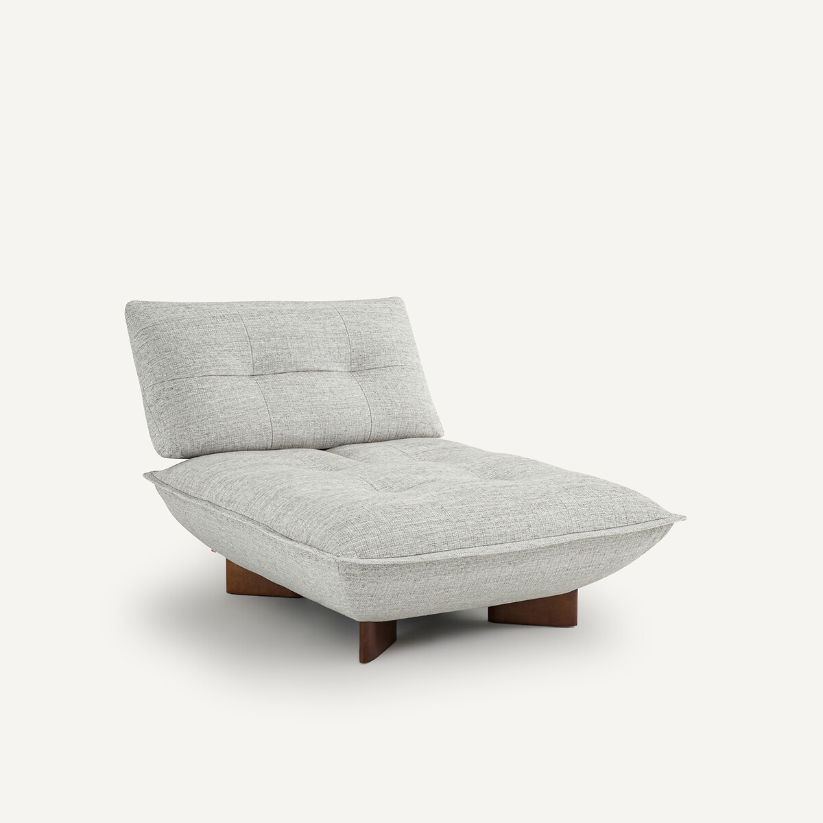 Chauffeuse modulable en toile jaspée, Kaori gris/blanc, AM.PM