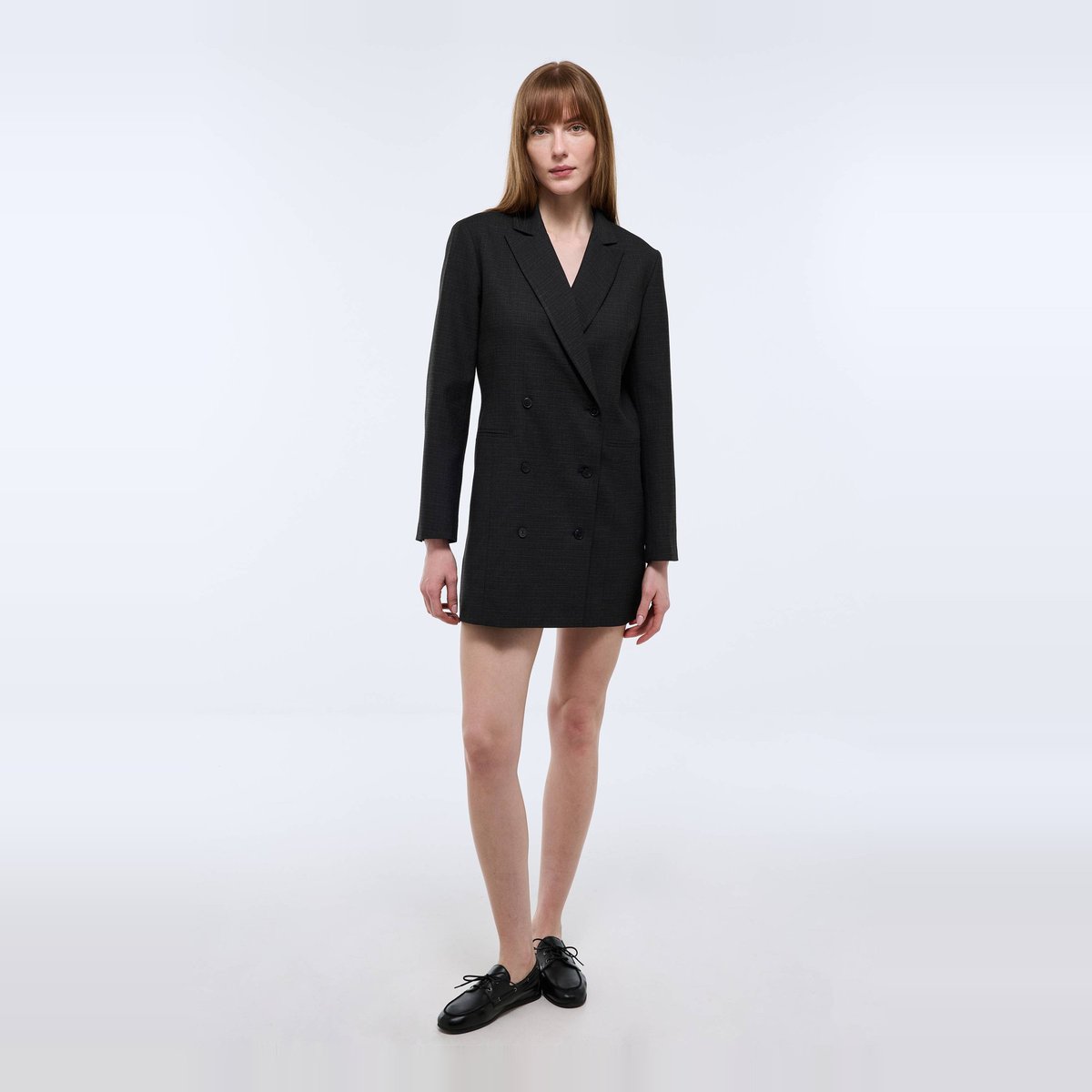 Robe tailleur unie noir, MONOPRIX