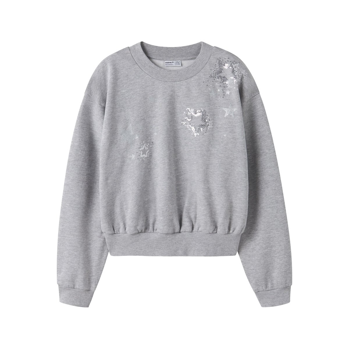 Sweat-Shirt gris - grey melange1, NAME IT