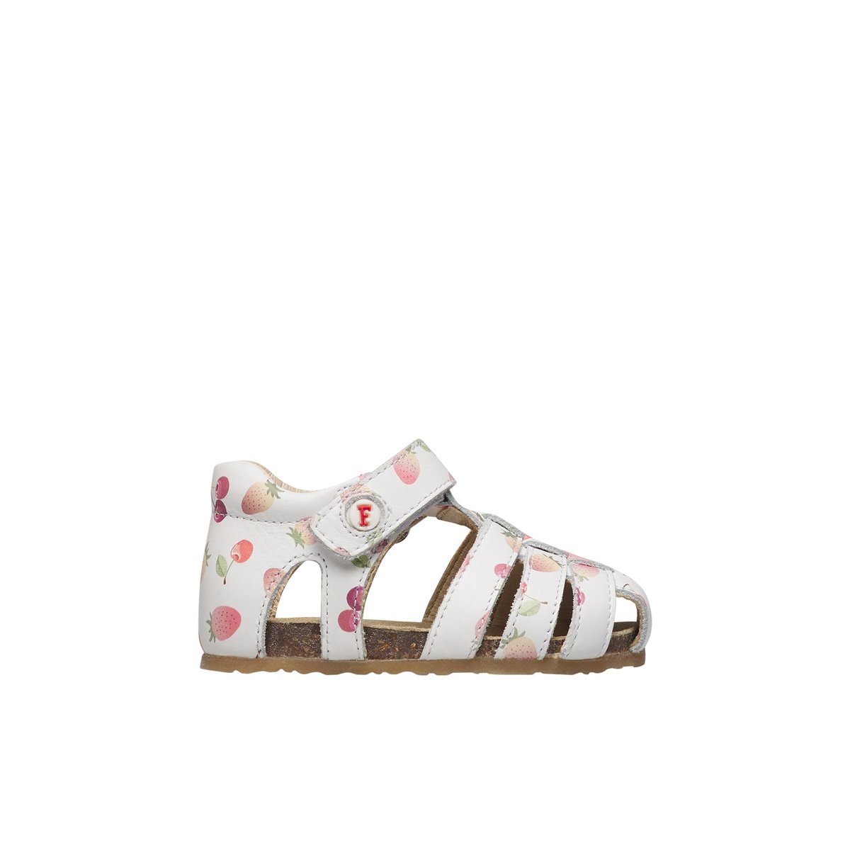 Sandales semi-fermées en cuir ALBY blanc-, FALCOTTO