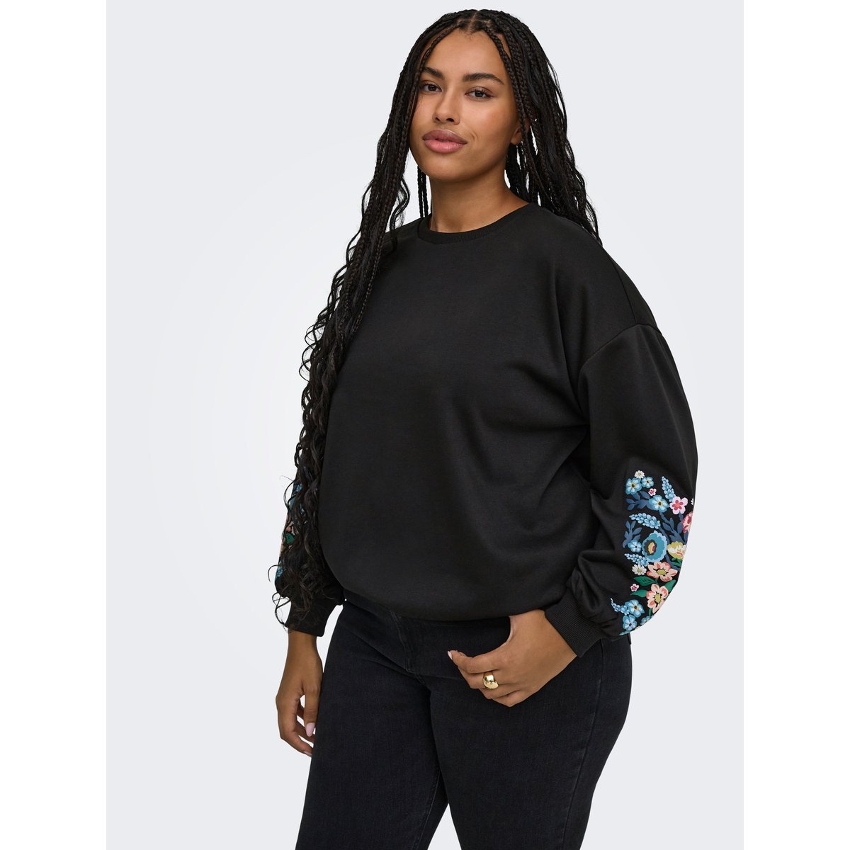Sweat-Shirt black 3, ONLY CARMAKOMA