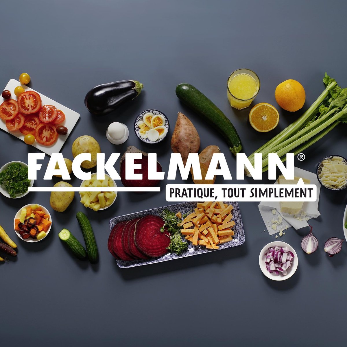 Mandoline professionnelle réglable jusqu'à 6 mm blanc, FACKELMANN