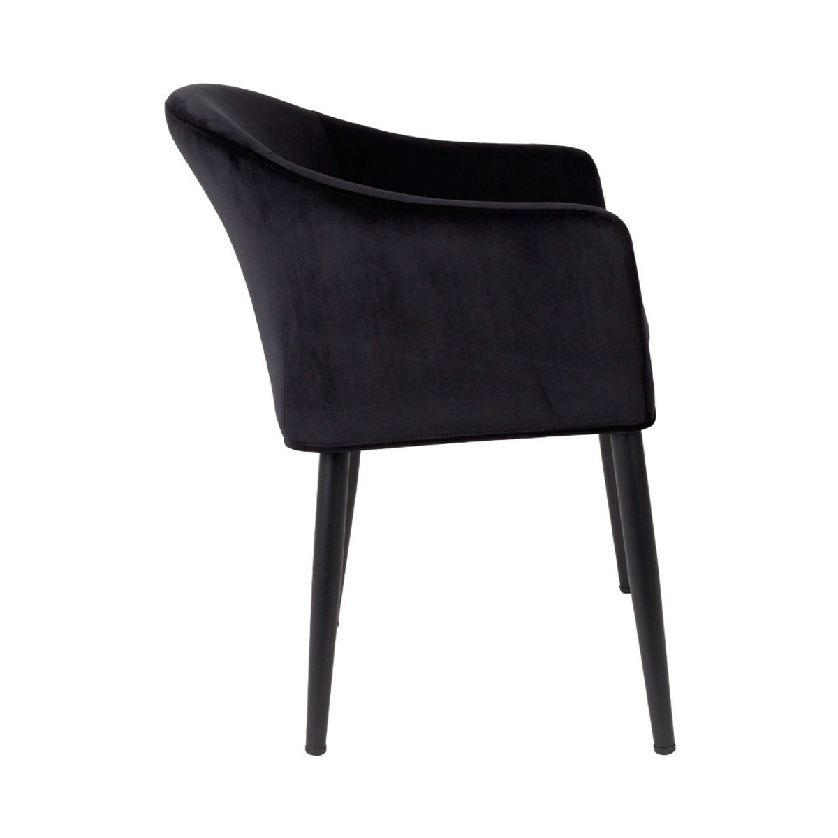 Fauteuil de table design en velours- CATELYN noir, DRAWER