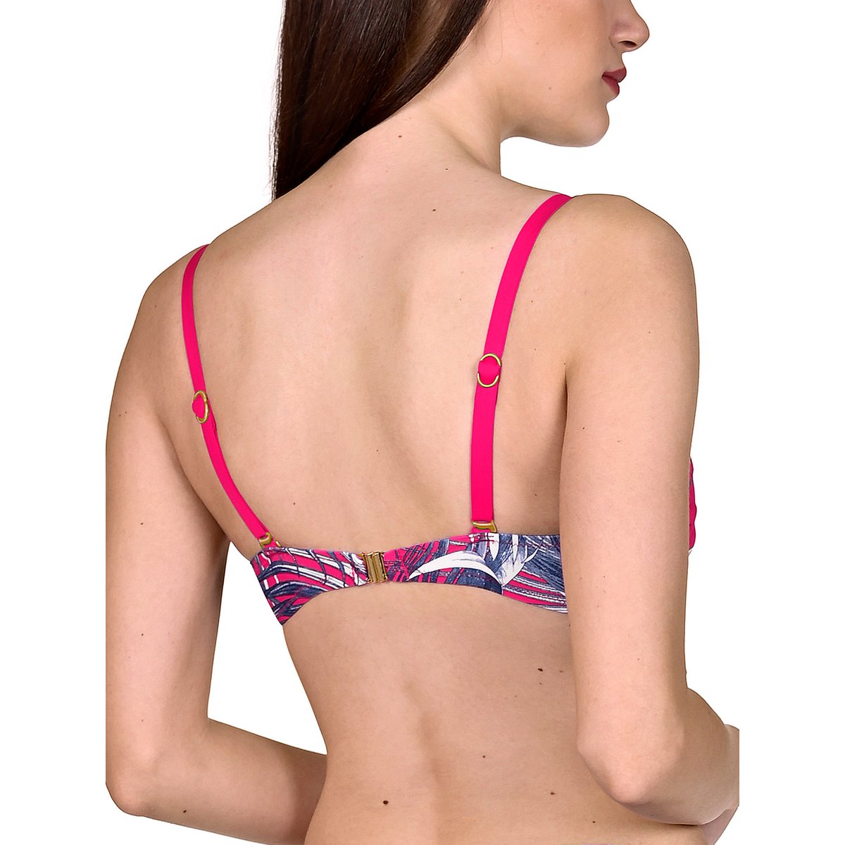 Haut maillot de bain bandeau Buenos Aires bleu, LISCA