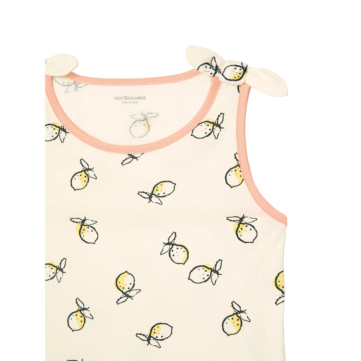 Chemise de nuit citrons écru, VERTBAUDET