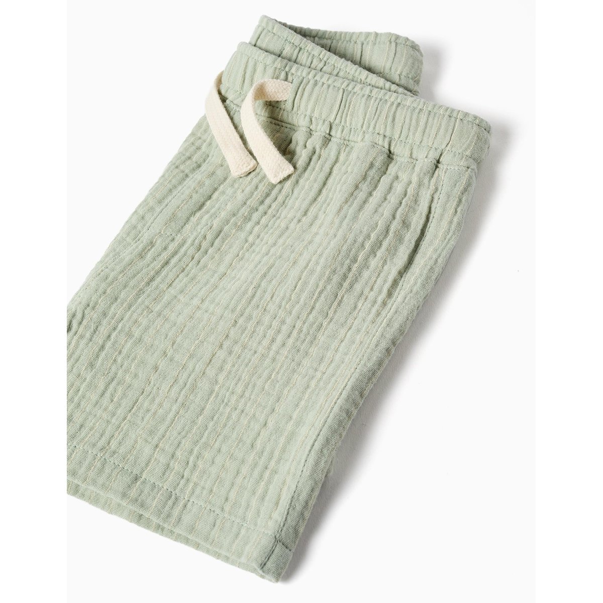 Ensemble chemise et short en coton vert clair, ZIPPY