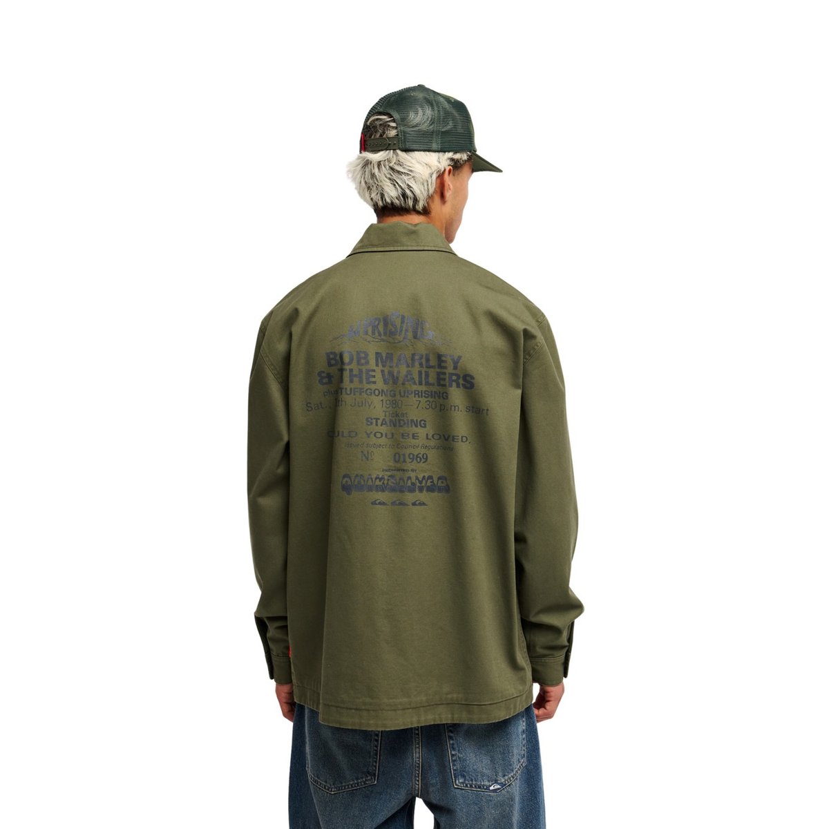 Veste militaire BOB MARLEY UPRISING vert grape leaf, QUIKSILVER