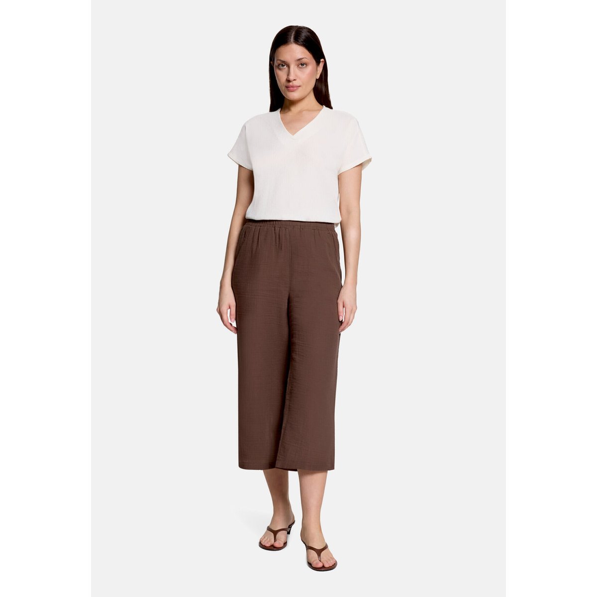 Pantalon à enfiler à poches extérieures brown, BETTY BARCLAY