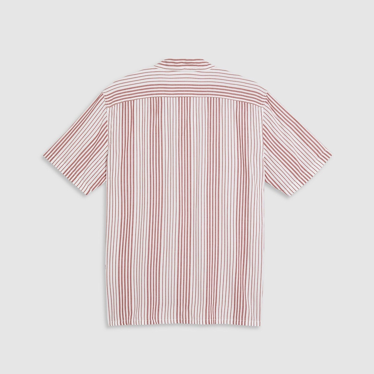 Striped Viscose Shirt with Short Sleeves pink striped, LEVI'S