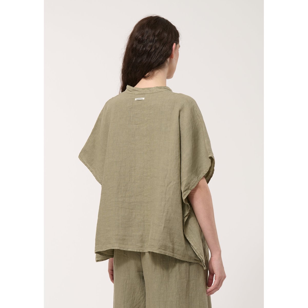 Chemisier oversize en lin army, HUMILITY