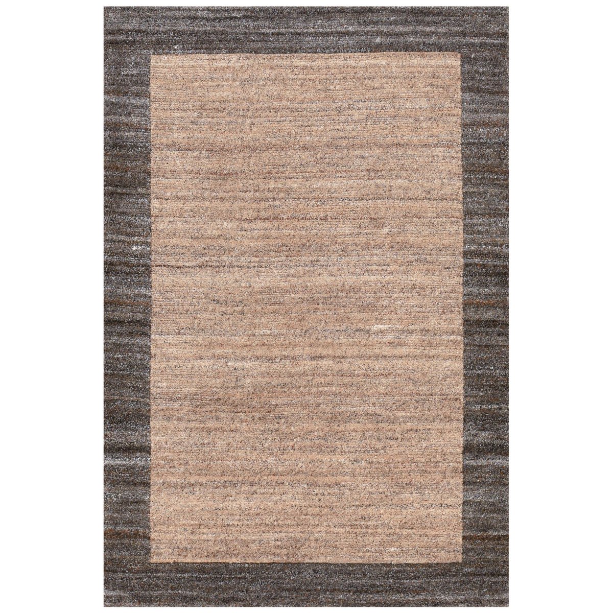 Tapis noué main en polyester recyclé adapté à l'extérieur - ECO RUG sable, THEKO