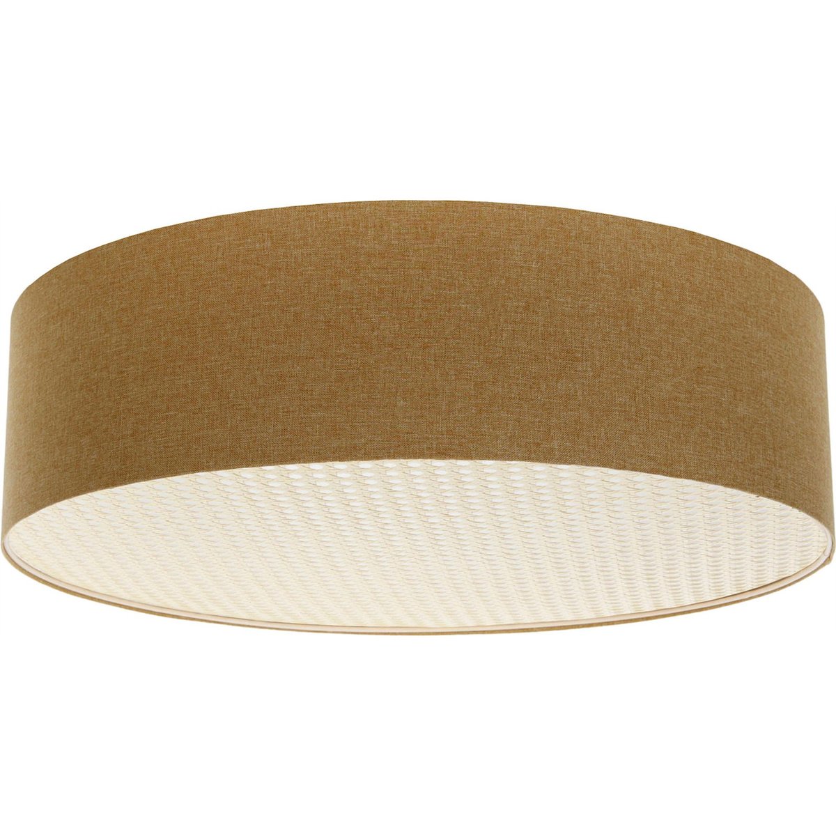 Plafonnier rond en tissu avec diffuseur rotin Boho Elegant beige et rotin naturel, BPS KONCEPT