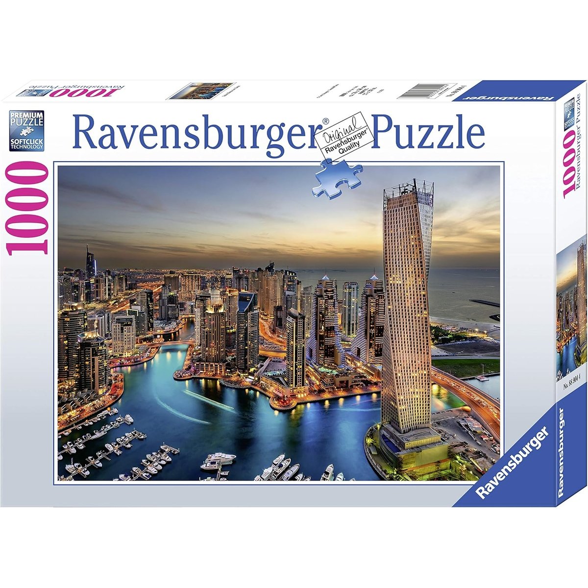Puzzle - Dubaï Marina de nuit multicolore, RAVENSBURGER