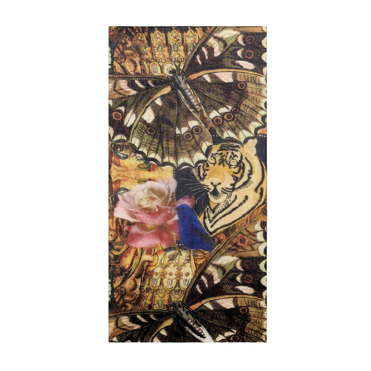 foulard rectangulaire m c lacroix marron, DESIGUAL