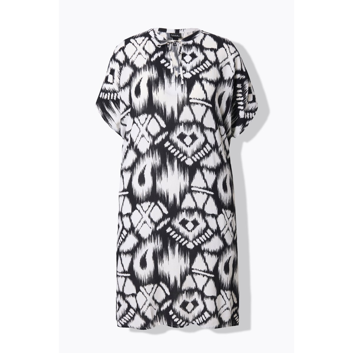 Robe oversize à col tunisien et noir, ULLA POPKEN