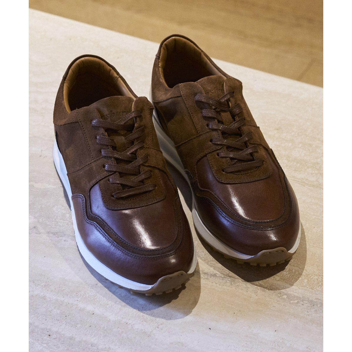 Sneaker cuir SMITH marron, FINSBURY