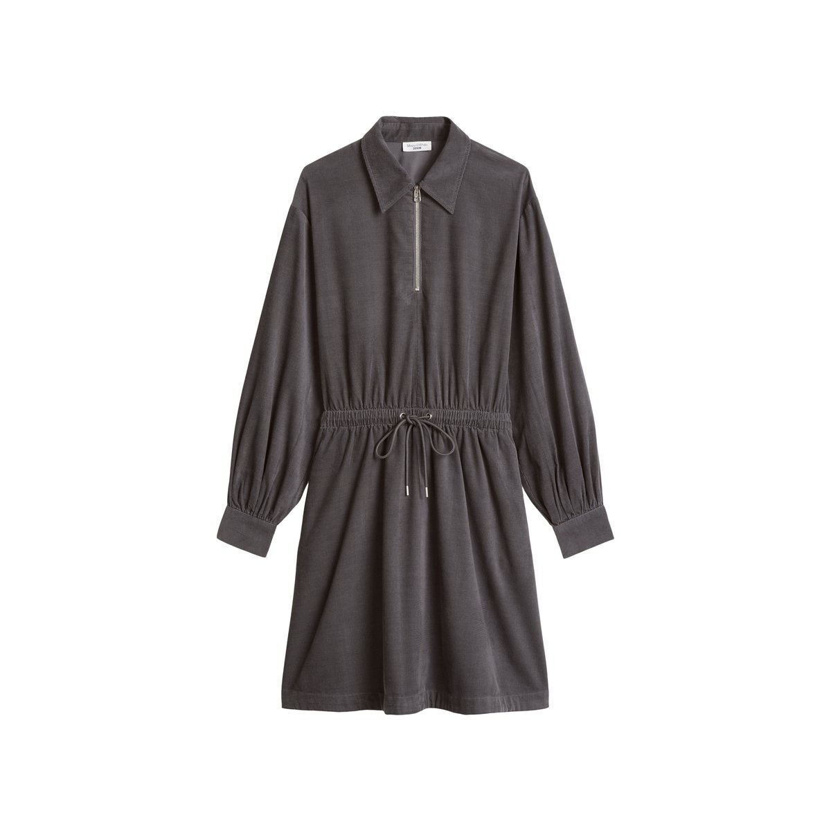 Robe en velours côtelé fin, coupe classique en coton biologique gris, MARC O’POLO DENIM
