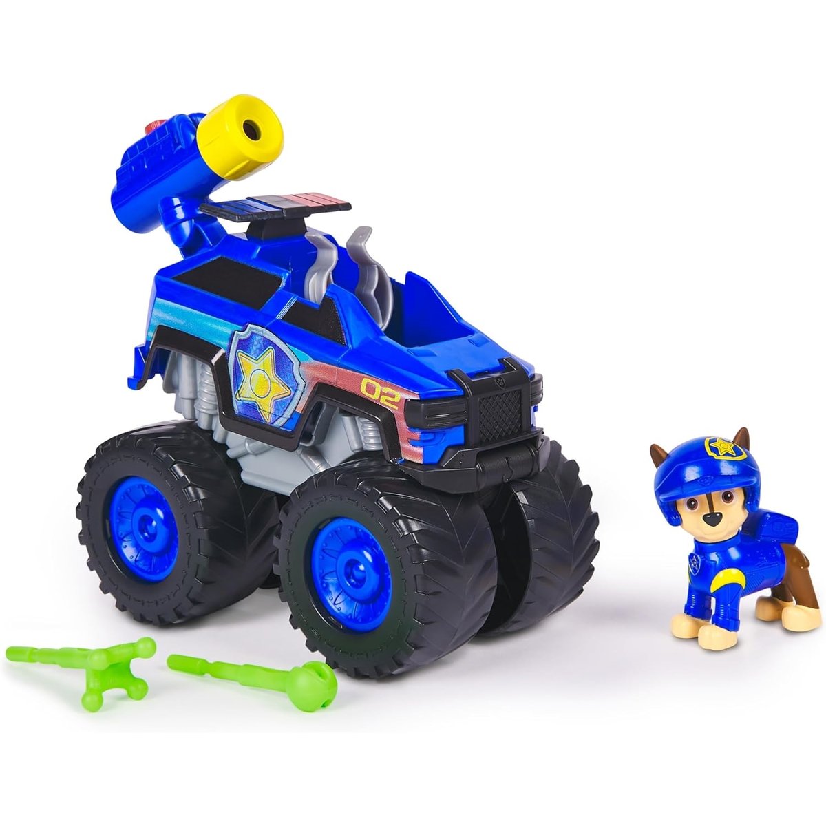 Paw Patrol - Pat Patrouille - Véhicule + figurine Chase Rescue Wheels bleu, SPIN MASTER