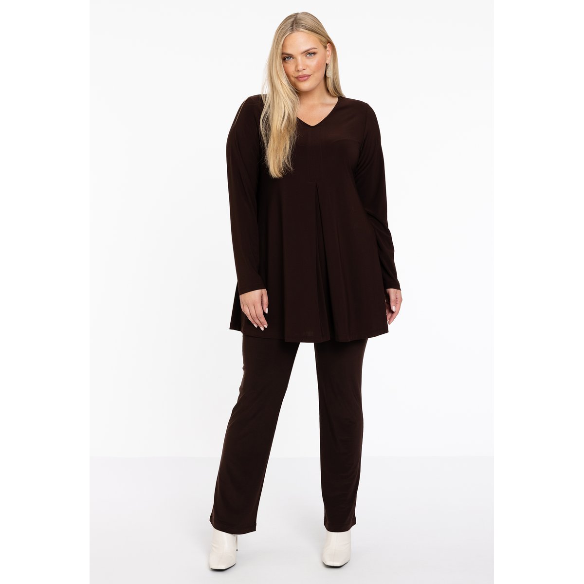 Tunique avec manches longues marron, YOEK