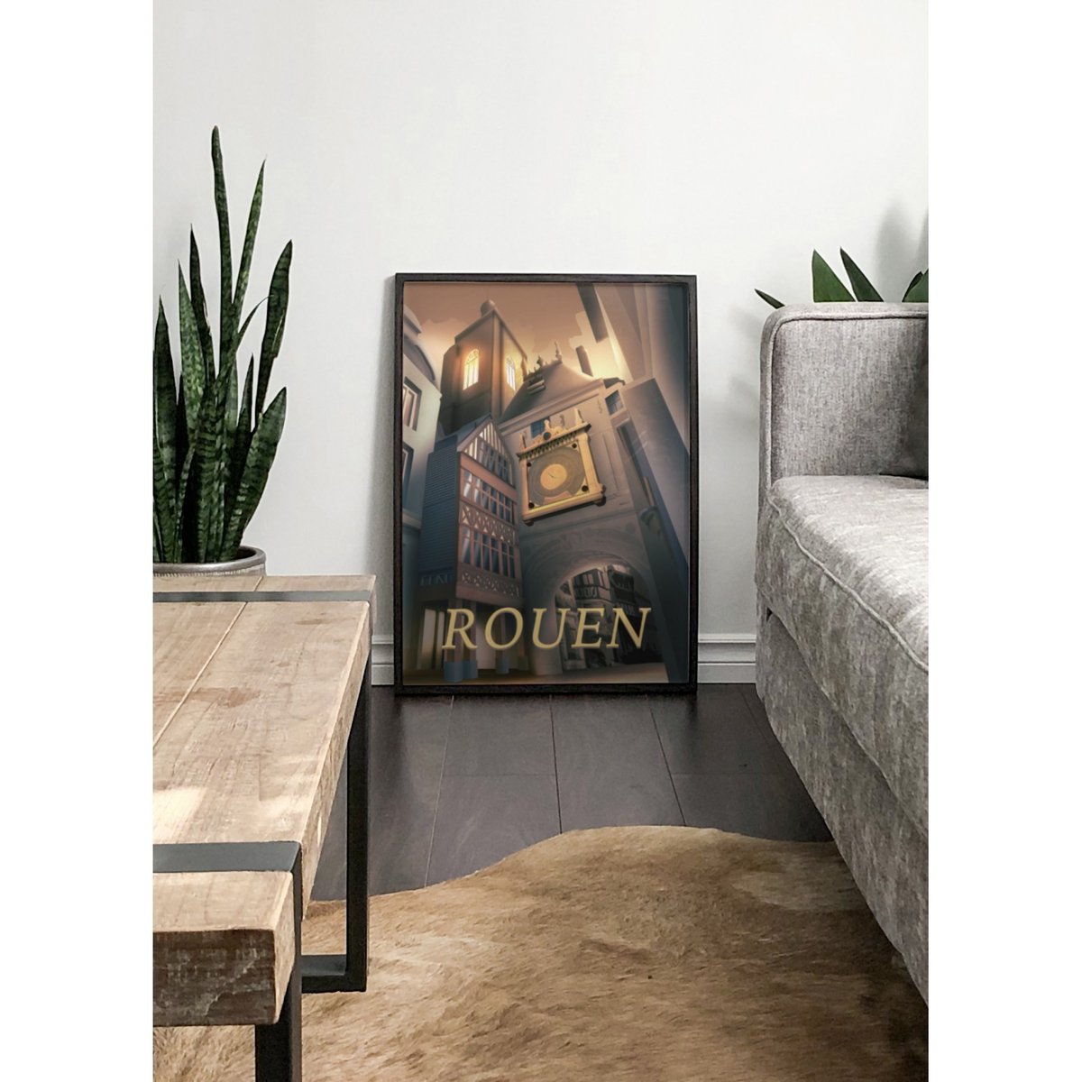 Affiche ville Rouen blanc, L'AFFICHERIE