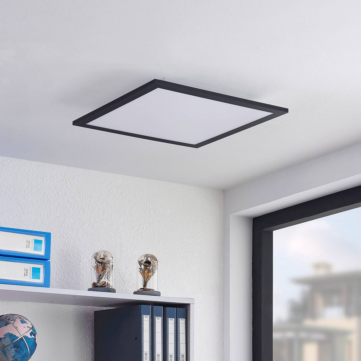 Panneau en aluminium moderneLED, Nelios noir, blanc, LINDBY
