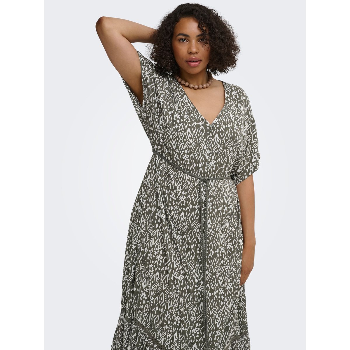 Robe verte - smokey olive 1, ONLY CARMAKOMA
