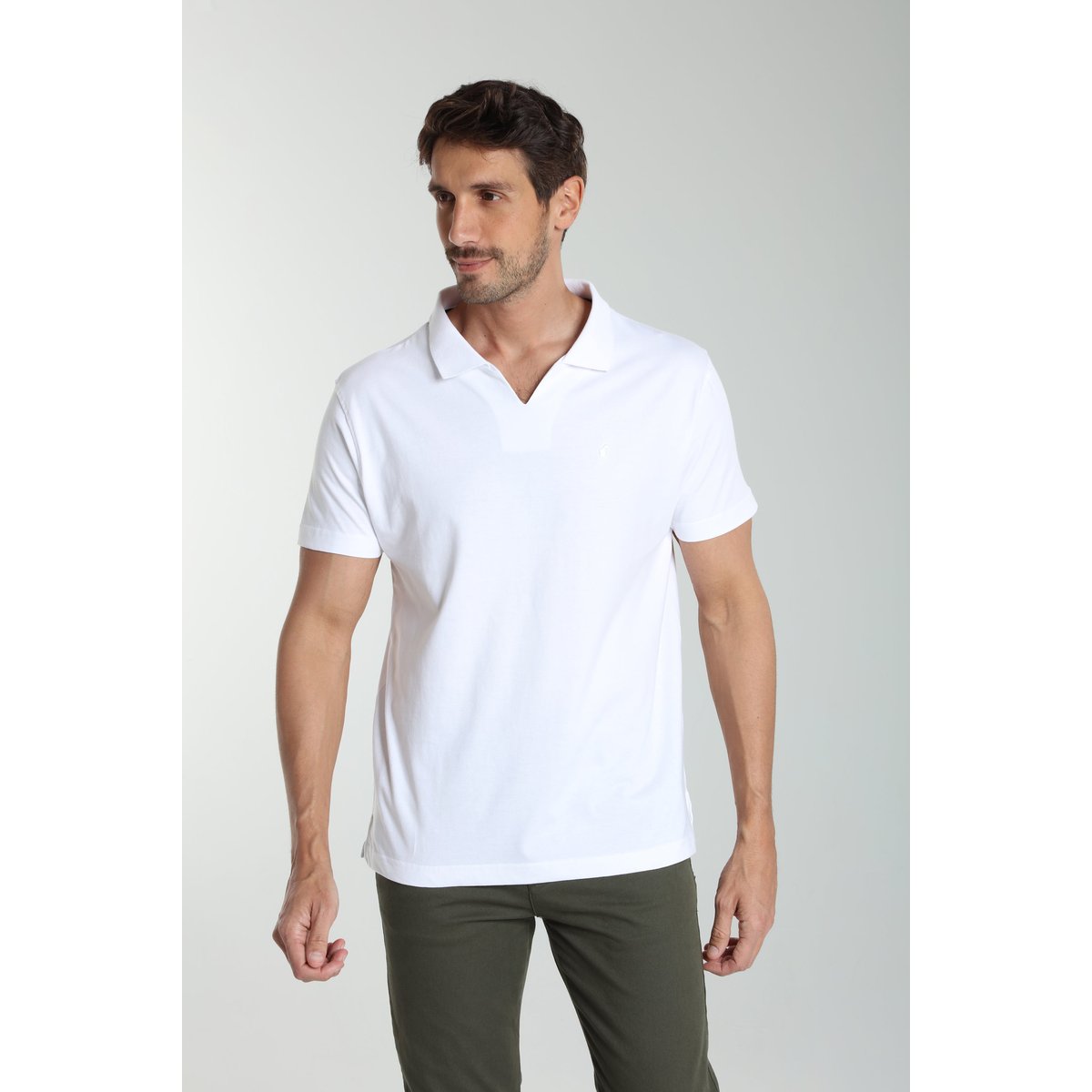 Polo manches courtes en coton PAT blanc, GENTLEMAN FARMER