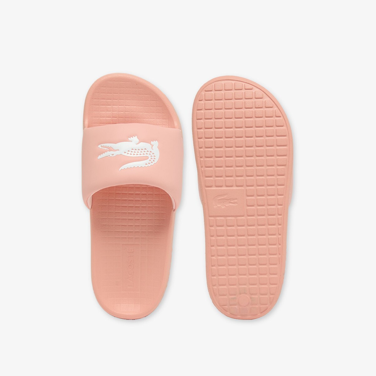 Ciabatte Slide Croco 1.0 rosa, LACOSTE