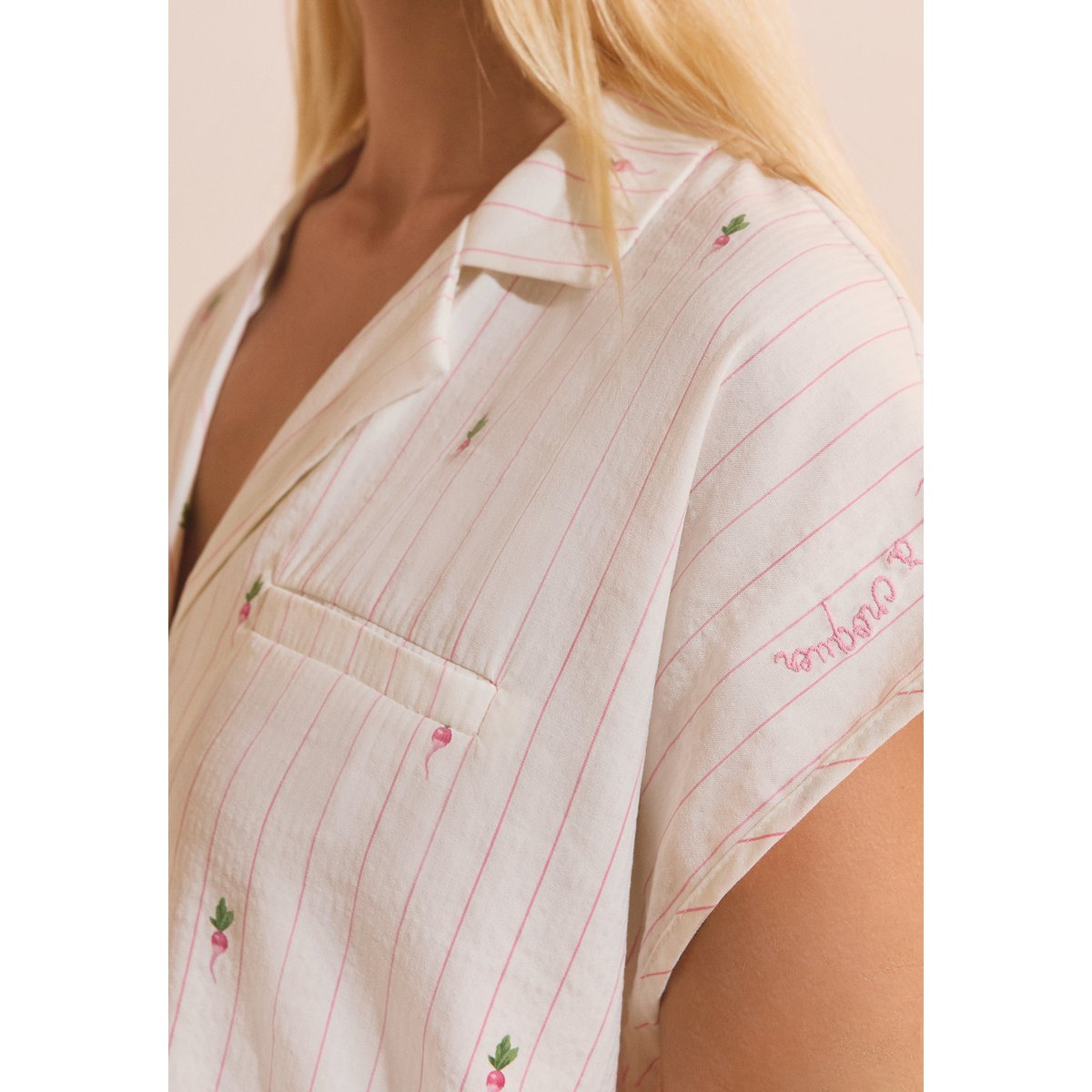 Chemise de pyjama à motifs THRYSE blanc, ETAM